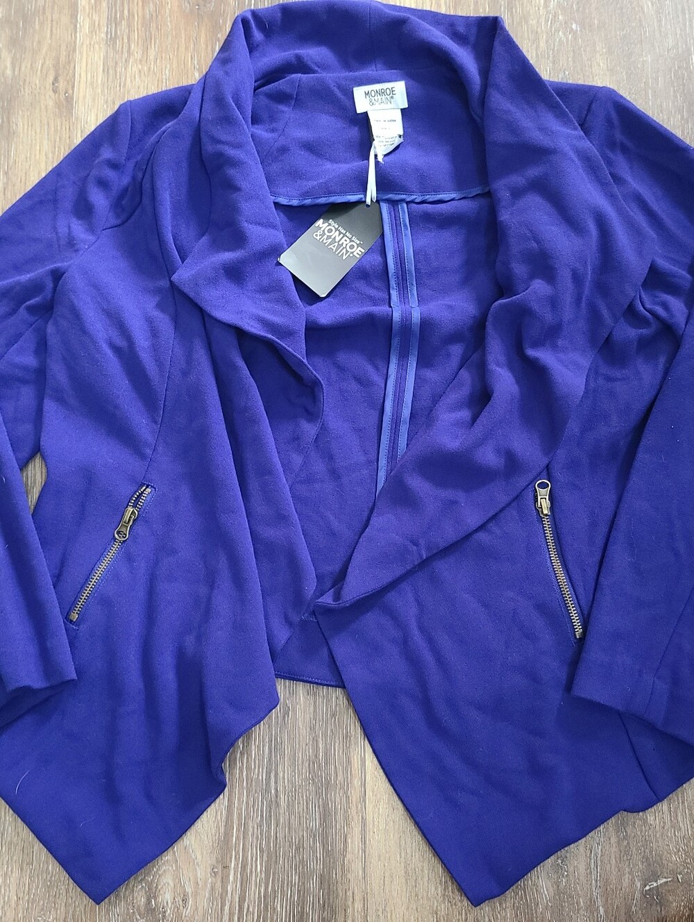 Monroe & Main Waterfall Open Jacket Womens Size Large
